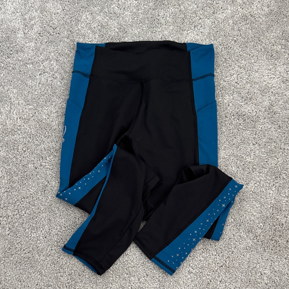 Disney Black and Teal Athletic Leggings